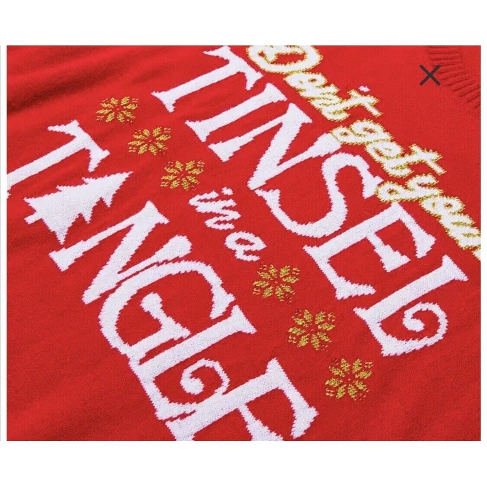 NEW-Merry Christmas Sweater Womens L ( Various) Ugly Christmas - Picture 6 of 8